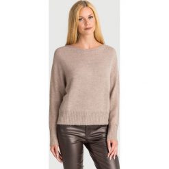 SWETER Liu Jo. Brązowe swetry damskie Liu Jo, xs, z aplikacjami, z materiału, bez rękawów, bez kaptura. Za 479,40 zł.