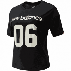 New Balance WT93534BK. Koszulki damskie New Balance, xs, bez wzorów, z bawełny, klasyczne, z klasycznym kołnierzykiem. W wyprzedaży za 49,99 zł.