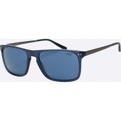 Polo Ralph Lauren - Okulary. Niebieskie okulary przeciwsłoneczne damskie marki Polo Ralph Lauren, prostokątne. W wyprzedaży za 499,90 zł.