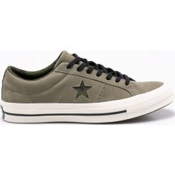 Converse - Tenisówki. Zielone trampki męskie marki Converse, ze skóry, na sznurówki. W wyprzedaży za 299,90 zł.
