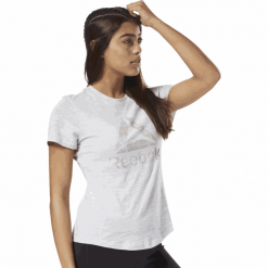 DAMSKA KOSZULKA REEBOK MARBLE TEE (S). Koszulki damskie Reebok, na co dzień, s, bez wzorów, z bawełny, bez kołnierzyka, bez rękawów. W wyprzedaży za 69,99 zł.
