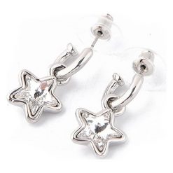 Kolczyki damskie: Pozłacane kolczyki-wkrętki z kryształami Swarovski