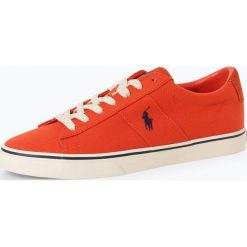 Polo Ralph Lauren - Tenisówki męskie z dodatkiem skóry, pomarańczowy. Pomarańczowe trampki męskie Polo Ralph Lauren, bez wzorów, ze skóry, sportowe, bez zapięcia. Za 349,95 zł.