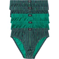 Slipy maxi (5 par) bonprix zielony w paski. Niebieskie slipy męskie marki bonprix, xl, w paski, z bawełny. Za 49,95 zł.