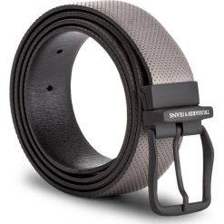 Pasek Męski TRUSSARDI JEANS - Belt 71L00045 105 E200. Czarne paski męskie Trussardi Jeans, w paski, z jeansu. W wyprzedaży za 239,00 zł.