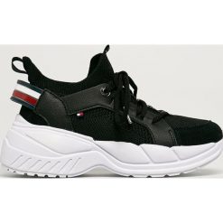 Tommy Hilfiger - Buty. Czarne buty sportowe damskie TOMMY HILFIGER, ze skóry. Za 649,90 zł.
