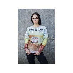 Bluza Journey. Szare bluzy damskie Bahabay, m, z nadrukiem, z bawełny, bez kołnierzyka, bez rękawów, bez kaptura. Za 125,30 zł.