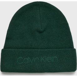 Calvin Klein - Czapka. Czarne czapki zimowe męskie Calvin Klein, z dzianiny. Za 159,90 zł.