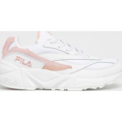 Fila - Buty Venom. Białe buty sportowe damskie Fila, bez wzorów, ze skóry, sportowe. Za 469,90 zł.