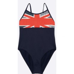 Pepe Jeans - Strój kąpielowy dziecięcy Gredel 122-180 cm. Niebieskie stroje kąpielowe dziewczęce Pepe Jeans, bez wzorów, z elastanu. W wyprzedaży za 99,90 zł.