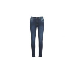 Jeansy skinny Le Temps des Cerises POWER HIGH WAIST. Niebieskie jeansy damskie Le Temps Des Cerises, bez wzorów, z jeansu, z podwyższonym stanem. Za 219,50 zł.