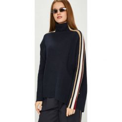 Tommy Hilfiger - Sweter Tommy Icons. Czarne golfy damskie TOMMY HILFIGER, m, z bawełny, z krótkim rękawem. Za 629,90 zł.