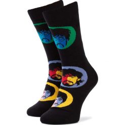 Skarpety Wysokie Unisex HAPPY SOCKS - BEA01-9700 Czarny Kolorowy. Czarne skarpetki damskie Happy Socks, bez wzorów, z elastanu. Za 54,90 zł.