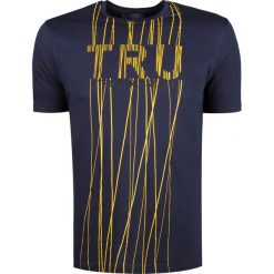 Trussardi T-shirt "Slim". T-shirty męskie Trussardi, z nadrukiem, z bawełny, z okrągłym kołnierzem. Za 149,00 zł.