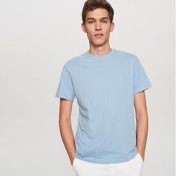 T-shirty męskie: T-shirt w prążki – Niebieski