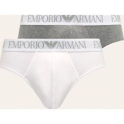Emporio Armani - Slipy (2 pack). Białe slipy męskie Emporio Armani, m, bez wzorów, z elastanu. W wyprzedaży za 99,90 zł.