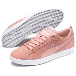 Puma Buty Damskie Smash Wns v2 Sd Peach Bud Silver Pu 40. Szare buty sportowe damskie Puma, bez wzorów, z zamszu, sportowe, trekkingowe. Za 255,00 zł.