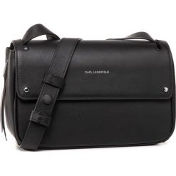 Torebka KARL LAGERFELD - 201W3027 Black. Czarne listonoszki damskie KARL LAGERFELD, bez wzorów, ze skóry, klasyczne, bez dodatków. W wyprzedaży za 859,00 zł.