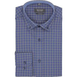 Koszula bexley f2646 długi rękaw slim fit granatowy. Niebieskie koszule męskie Recman, m, bez wzorów, bez kołnierzyka, z długim rękawem. Za 79,99 zł.