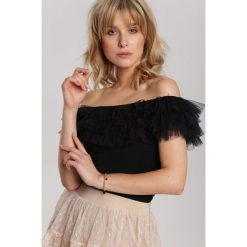 Czarna Bluzka Aninore. Czarne bluzki damskie Renee, s, bez wzorów, bez kołnierzyka, bez rękawów. Za 99,99 zł.
