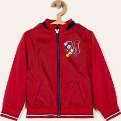 Blukids - Kurtka dziecięca 74-98 cm. Czerwone kurtki chłopięce Blukids, bez wzorów, z poliesteru, krótkie, z kapturem. W wyprzedaży za 69,90 zł.