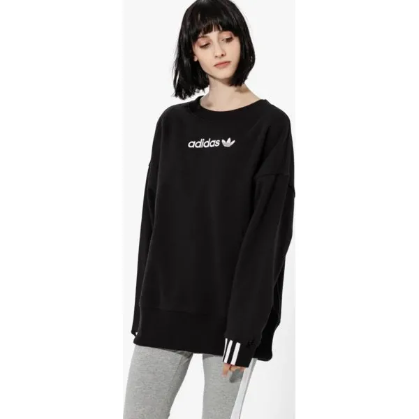 Adidas Bluza Coeeze Sweat Coeeze , czarny, rozmiar L. Czarne bluzy damskie Adidas, s, w paski, z bawełny, bez rękawów, bez kaptura. W wyprzedaży za 179,99 zł.