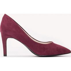 Czółenka: NA-KD Shoes Zamszowe czółenka ze spiczastymi noskami - Red,Purple