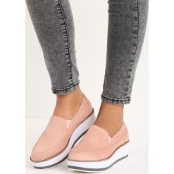 Trampki damskie slip on: Różowe Slip On Puhr