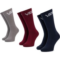 Zestaw 3 par wysokich skarpet unisex VANS - Classic Crew VN000XSE1OA1 r.42.5/47 Biking Re. Szare skarpetki damskie Vans, bez wzorów, z elastanu. Za 59,00 zł.