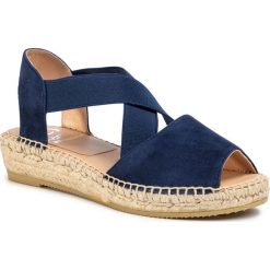 Espadryle KANNA - 20KV4361 Ante Marino/El-Marino. Niebieskie espadryle damskie Kanna, bez wzorów, ze skóry, bez obcasa. Za 299,00 zł.