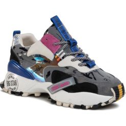 Sneakersy BIG STAR - FF274A565A Grey. Szare półbuty damskie BIG STAR, na co dzień, bez wzorów, z zamszu, retro, bez obcasa, na płaskiej podeszwie, bez zapięcia. Za 309,00 zł.