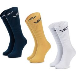 Zestaw 3 par wysokich skarpet męskich VANS - Classic Crew VN000XSED2P1 r.42,5/47 Salphur. Żółte skarpetki męskie Vans, bez wzorów, z elastanu. Za 59,00 zł.