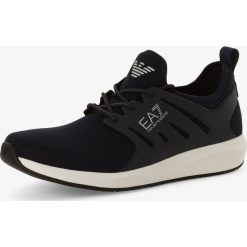 EA7 Emporio Armani - Tenisówki męskie, niebieski. Niebieskie trampki męskie EA7 Emporio Armani, bez wzorów, bez zapięcia. Za 649,95 zł.