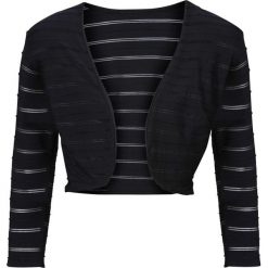 Bolerko bonprix czarny. Czarne bolerka i narzutki damskie marki bonprix, w paski. Za 37,99 zł.