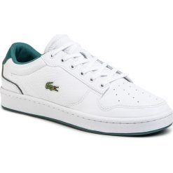 Sneakersy LACOSTE - Masters Cup 120 2 Sma 7-39SMA0065082 Wht/Grn. Białe sneakersy męskie Lacoste, na co dzień, bez wzorów, ze skóry ekologicznej, eleganckie, bez zapięcia. Za 449,00 zł.