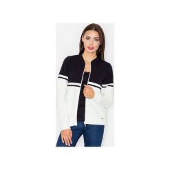 Bluza M512 Ecru-Czarny. Brązowe bluzy damskie FIGL, xl, w paski, z dzianiny. Za 149,00 zł.