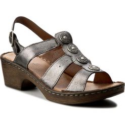 Sandały JOSEF SEIBEL - Rebecca 55 62955 38 770 Basalt. Szare klapki damskie Josef Seibel, bez wzorów, ze skóry ekologicznej, bez obcasa, na obcasie. W wyprzedaży za 199,00 zł.