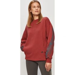 Adidas Performance - Bluza. Czerwone bluzy damskie adidas Performance, s, z aplikacjami, z bawełny, bez rękawów, bez kaptura. Za 249,90 zł.