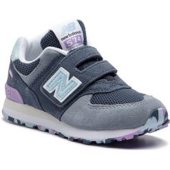 Sneakersy NEW BALANCE - YV574UJA Szary. Szare półbuty dziewczęce New Balance, na rzepy. Za 249,99 zł.