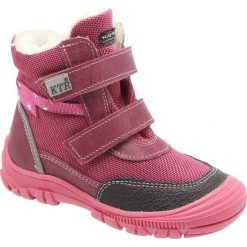 KTR® buty zimowe dziewczęce 20 różowy. Różowe buty dziewczęce zimowe Ktr®, bez zapięcia. Za 335,00 zł.