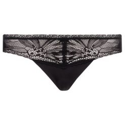 Figi klasyczne Calvin Klein Underwear 000QF5367E. Czarne figi damskie Calvin Klein Underwear, s, bez wzorów, z elastanu. W wyprzedaży za 99,00 zł.