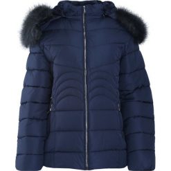 Granatowa Kurtka Smaller. Niebieskie kurtki damskie pikowane marki Born2be, na zimę, l, z kapturem. Za 169,99 zł.