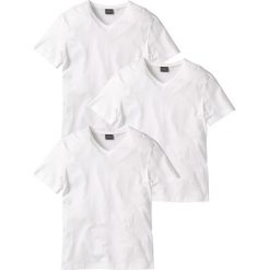 T-shirt z dekoltem w serek (3 szt.) bonprix 3x biały. Białe koszulki męskie bonprix, s, bez wzorów, z dekoltem w serek. Za 83,97 zł.