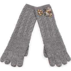 Rękawiczki Damskie TWINSET - Guanti OA8T6A Grigio Medio Melange 0082M. Szare rękawiczki damskie Twinset, bez wzorów, z materiału. W wyprzedaży za 239,00 zł.