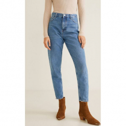 Mango - Jeansy Sidney. Niebieskie boyfriendy damskie Mango, z podwyższonym stanem. Za 199,90 zł.