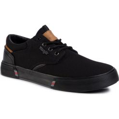 Tenisówki WRANGLER - Monument City S WM01000S Black 062. Czarne półbuty męskie Wrangler, na co dzień, bez wzorów, z gumy, eleganckie, bez zapięcia. Za 249,00 zł.