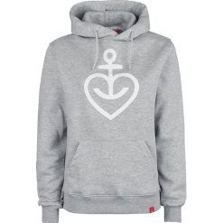 Bluzy rozpinane damskie: Astra Heart Anchor Bluza z kapturem damska odcienie szarego