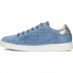 Geox tenisówki damskie Jaysen D021BA 022AU 40 niebieskie. Niebieskie trampki i tenisówki damskie Geox, bez wzorów, z zamszu, bez zapięcia. W wyprzedaży za 309,00 zł.
