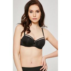 Marlies Dekkers - Biustonosz Peekaboo Wired Padded Plunge. Czarne biustonosze Marlies Dekkers, z haftami, z elastanu. W wyprzedaży za 179,90 zł.