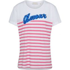 T-shirty damskie: Koszulka w kolorze biało-różowym